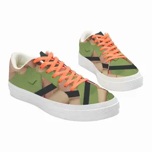 Men Green Dress Low Top Canvas Shoes