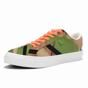 Men Green Dress Low Top Canvas Shoes