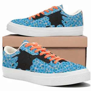 Men Romantic Spot Low Top Canvas Shoes