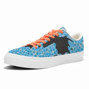 Men Romantic Spot Low Top Canvas Shoes