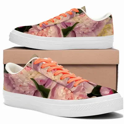 Men Peonies Low Top Canvas Shoes