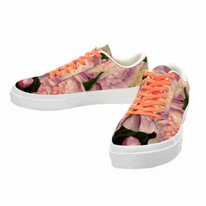 Men Peonies Low Top Canvas Shoes