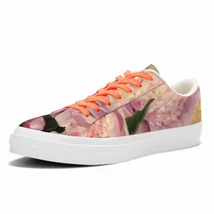 Men Peonies Low Top Canvas Shoes