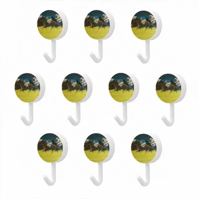 Racing Horses Circular Plastic Hook