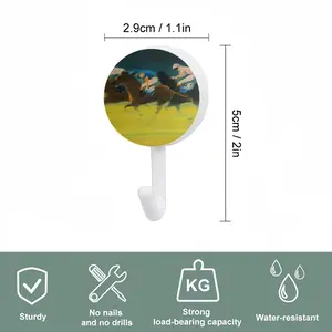 Racing Horses Circular Plastic Hook