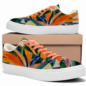 Men Strelitzia Plant Low Top Canvas Shoes