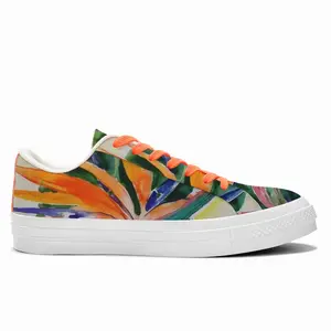 Men Strelitzia Plant Low Top Canvas Shoes