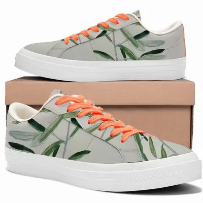 Men Olive Branch Low Top Canvas Shoes