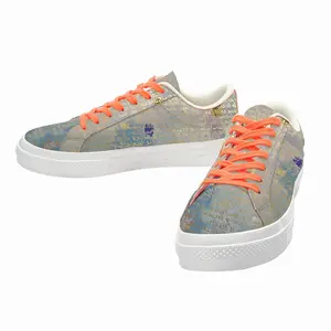 Men “Heart Of Perfect Wisdom Sutra” Low Top Canvas Shoes