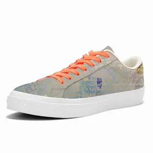 Men “Heart Of Perfect Wisdom Sutra” Low Top Canvas Shoes