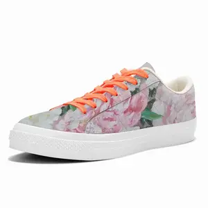 Men Large Peony Palette Knife Low Top Canvas Shoes