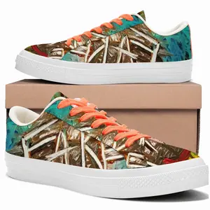 Men Fake Humanity Low Top Canvas Shoes