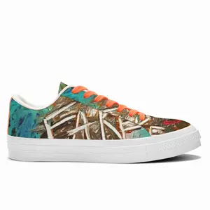 Men Fake Humanity Low Top Canvas Shoes