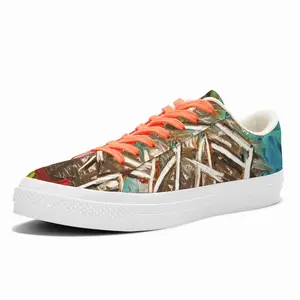 Men Fake Humanity Low Top Canvas Shoes