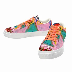 Men Fake News Low Top Canvas Shoes