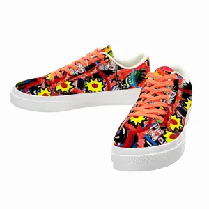 Men Animal Camp Low Top Canvas Shoes