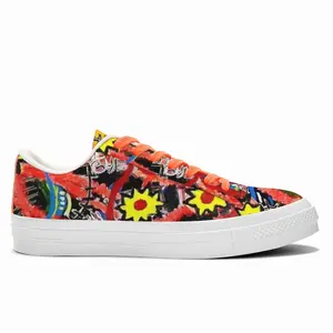 Men Animal Camp Low Top Canvas Shoes