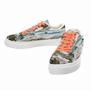 Men Wind And Waves Low Top Canvas Shoes