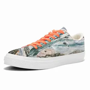 Men Wind And Waves Low Top Canvas Shoes