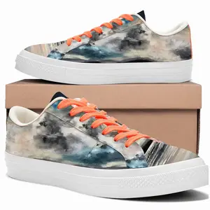 Men Dark Spring Low Top Canvas Shoes