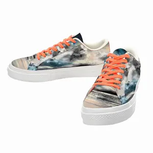 Men Dark Spring Low Top Canvas Shoes