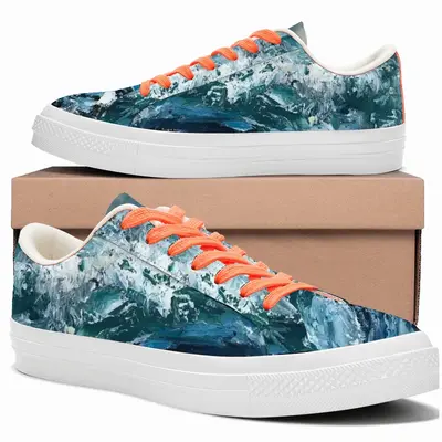 Men Water And Wind Low Top Canvas Shoes