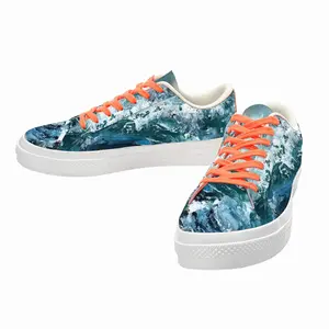 Men Water And Wind Low Top Canvas Shoes