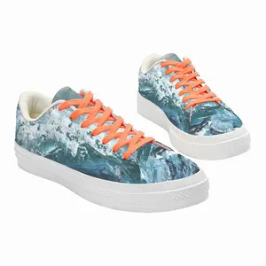 Men Water And Wind Low Top Canvas Shoes