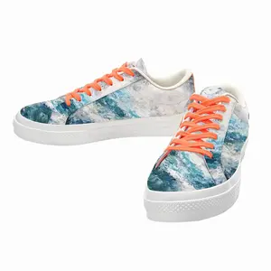 Men Liquid Language Low Top Canvas Shoes