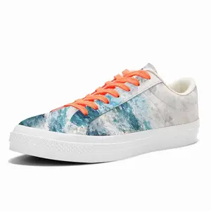 Men Liquid Language Low Top Canvas Shoes