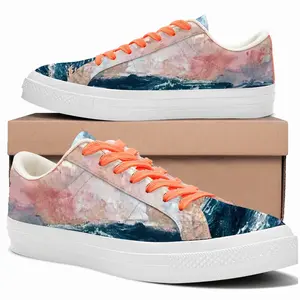 Men Sunset Sea Low Top Canvas Shoes