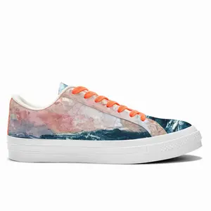 Men Sunset Sea Low Top Canvas Shoes