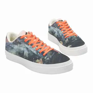 Men Sunrise Over The Blue Mountains Low Top Canvas Shoes