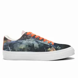 Men Sunrise Over The Blue Mountains Low Top Canvas Shoes