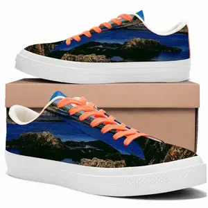 Men Coastal View Fom Staxigoe Low Top Canvas Shoes