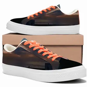 Men Sunset Over Duncansby Head Low Top Canvas Shoes