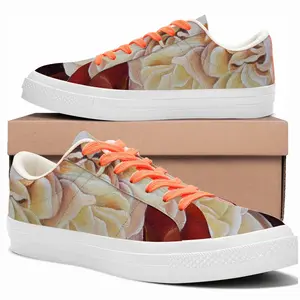 Men Roses Low Top Canvas Shoes