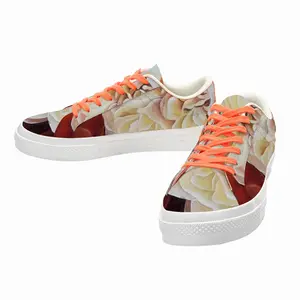 Men Roses Low Top Canvas Shoes