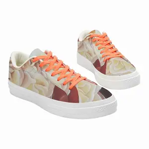 Men Roses Low Top Canvas Shoes