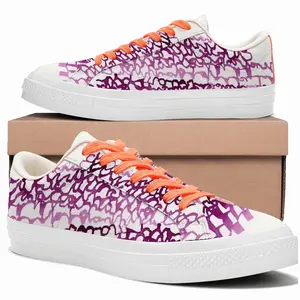 Men Calligraphic Landscape 004 Low Top Canvas Shoes