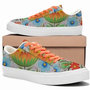 Men Easter Flower Low Top Canvas Shoes