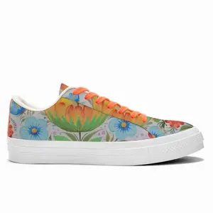 Men Easter Flower Low Top Canvas Shoes