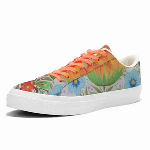 Men Easter Flower Low Top Canvas Shoes