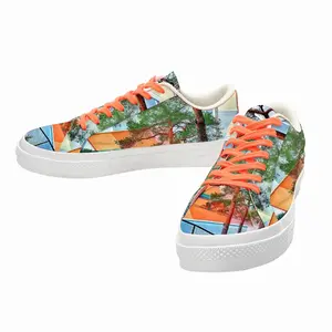 Men Deep Breath Low Top Canvas Shoes