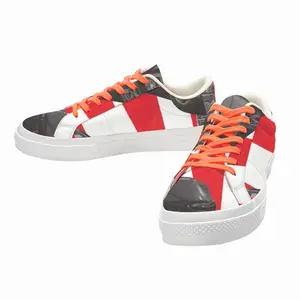 Men Accident Collage Low Top Canvas Shoes