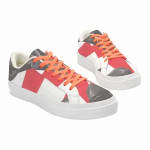 Men Accident Collage Low Top Canvas Shoes