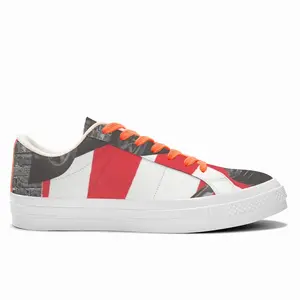 Men Accident Collage Low Top Canvas Shoes