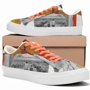 Men Go Into The Sunset Low Top Canvas Shoes