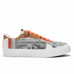 Men Go Into The Sunset Low Top Canvas Shoes