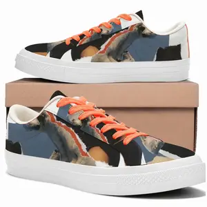 Men Happy Couple Low Top Canvas Shoes